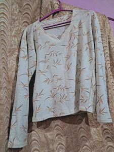 Leaf Print Top
