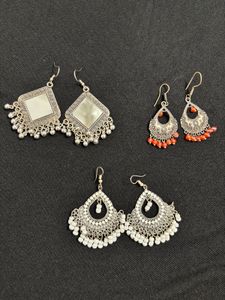 COMBO of 3 Oxidised Earrings
