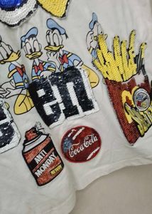 oversized cartoon long tshirt