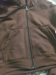 Brown Zip-Up Hoodie