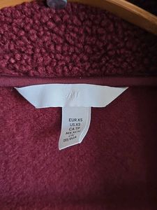 🔻PRICE DROP - H&amp;M - Teddy Jacket Burgundy