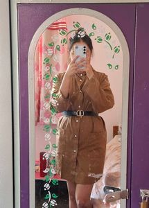 Brown Hoddie Dress