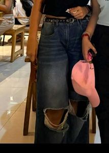 Ripped Wide Leg Jeans
