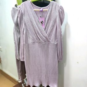 Mauve/Laevender Color Glitter Dress