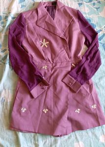 Vintage Purple Mini Jumpsuit