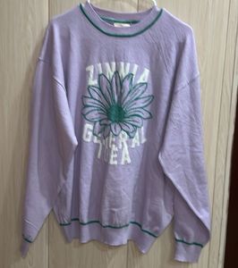 Lavender Floral Graphic Sweatshirt