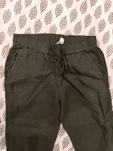 Olive Green Casual Pants