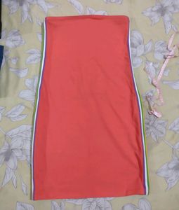 Women's Orange Tube Dress