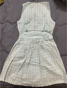 Beautiful Pastel Blue Dress With Back Styling Cut