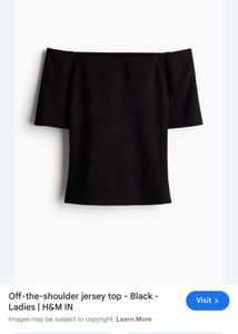 Chic Black Off-Shoulder Top L-Size