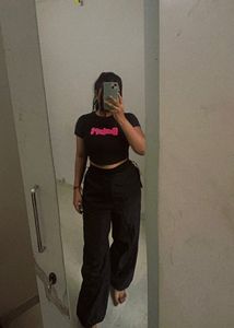 Black Strings Parachute Pant Urbanic