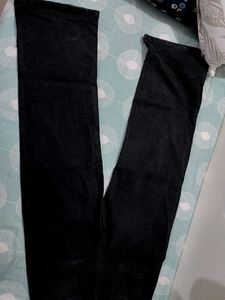 Wide Leg Black Denim Jeans