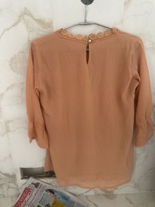 Simple Orange Casual Top