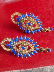 Elegant Blue Stone Earrings