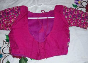 Floral Magenta Blouse ( Princess cut )