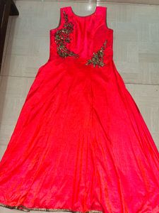 Elegant Pink Gown with Embellishments