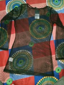 Hot 🔥 Chic Black Mini Mesh Dress for Night or par