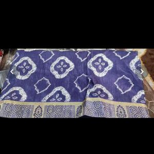 Purple Printed Saree