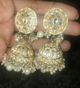 Gold Jhumka Earrings