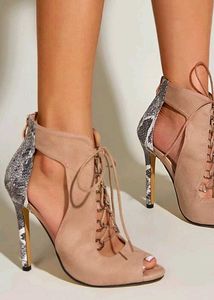 Laced Pencil High Heels