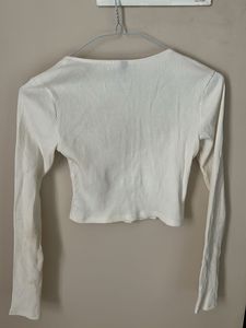 White Long Sleeve Top
