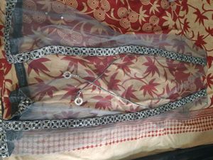 Grey Lehanga With Mirror Work. 4 Piece Set