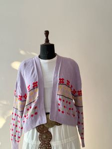 Floral Lavender Cardigan