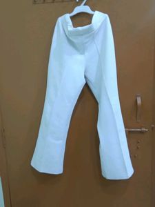 White Bell Bottom Pant