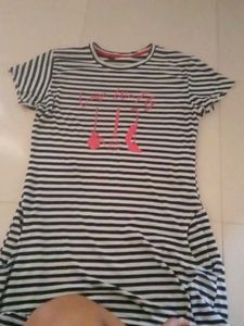 Striped Tee with Cute Graphic