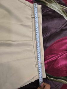 Formal Beige Pants With Lace