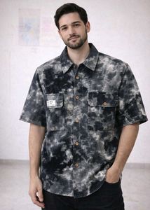 Black And White Tie Dye Shirt / Shaket