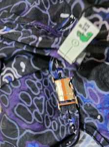 Violet Abstract Print Maxi Dress