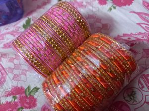 PINK🩷&amp; ORANGE 🧡 BANGLES