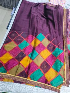 Colorful Diamond Pattern Saree