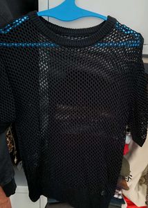 Black Mesh Top