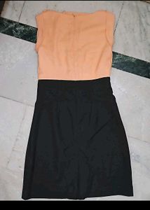 Chic Peach &amp; Black Dress