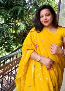 Elegant Yellow Floral Saree