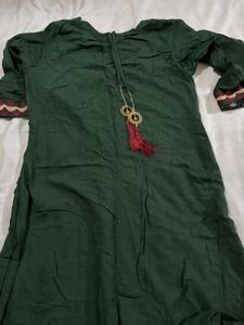 Green Kurti And Garara Set