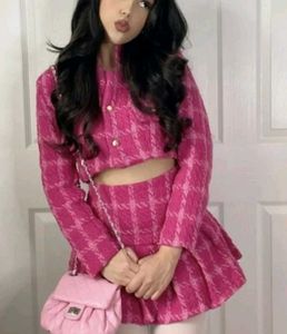 Pink Barbie Dress Plaid Co-ord Set