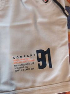 Boys White And Black Shorts