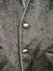 Stylish Black Velvet Coat