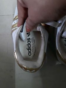 White Adidas Lace Shoes for Boys