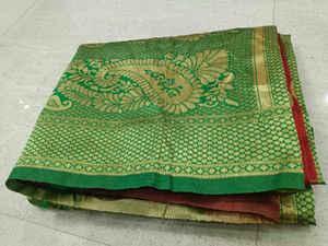 Green &amp; Gold Saree