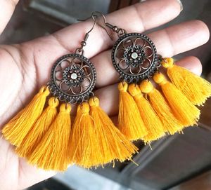 Mustard Rustic Earrings