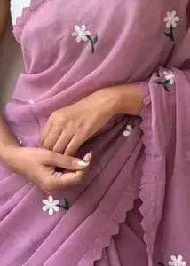 Floral Embroidered Saree