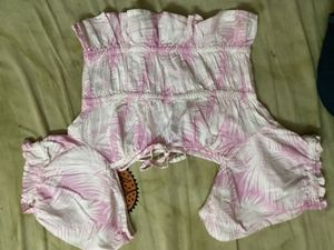 Cute Pink Palm Print Top