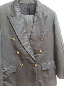 Striped Double Breasted Coat