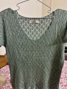 Green Knit Top