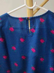 Blue Floral Kurta Set