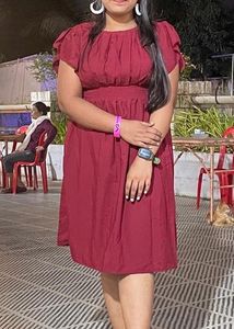 Maroon Mini Dress
